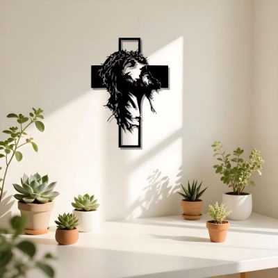 Croix murale métallique moderne | JESUMET