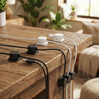 Organisateur de câbles magnétique autocollant (12 pièces) | CABLIP