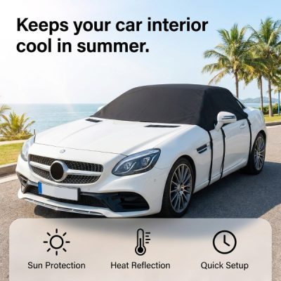 Couverture de Pare-brise Réversible, 170x120 cm, UV + Gel | CARCOVER