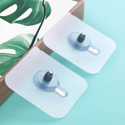 Crochets muraux adhésifs transparents (10 pcs) | ADHEHOOKS
