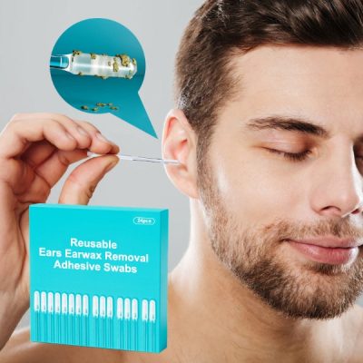 Coton-tiges adhésifs réutilisables pour le nettoyage des oreilles (24 pcs/ensemble) | EARWAB