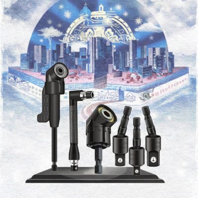 Adaptateur de perceuse à angle droit (6 pcs/ensemble) | EZADAPT