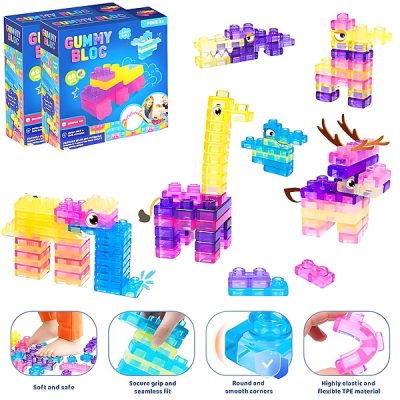 Blocs de construction souples et compressibles - 40 pièces, TPE, âge 3+ | JELLYFUN