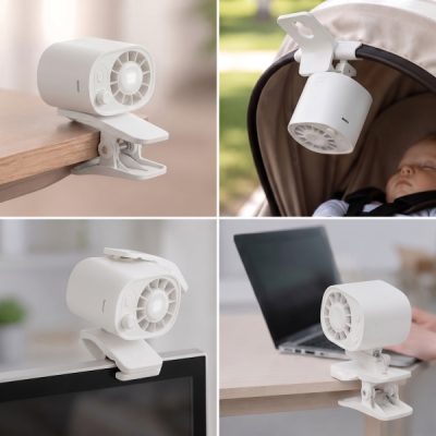 Ventilateur rechargeable silencieux avec pince | CLIPBREEZ